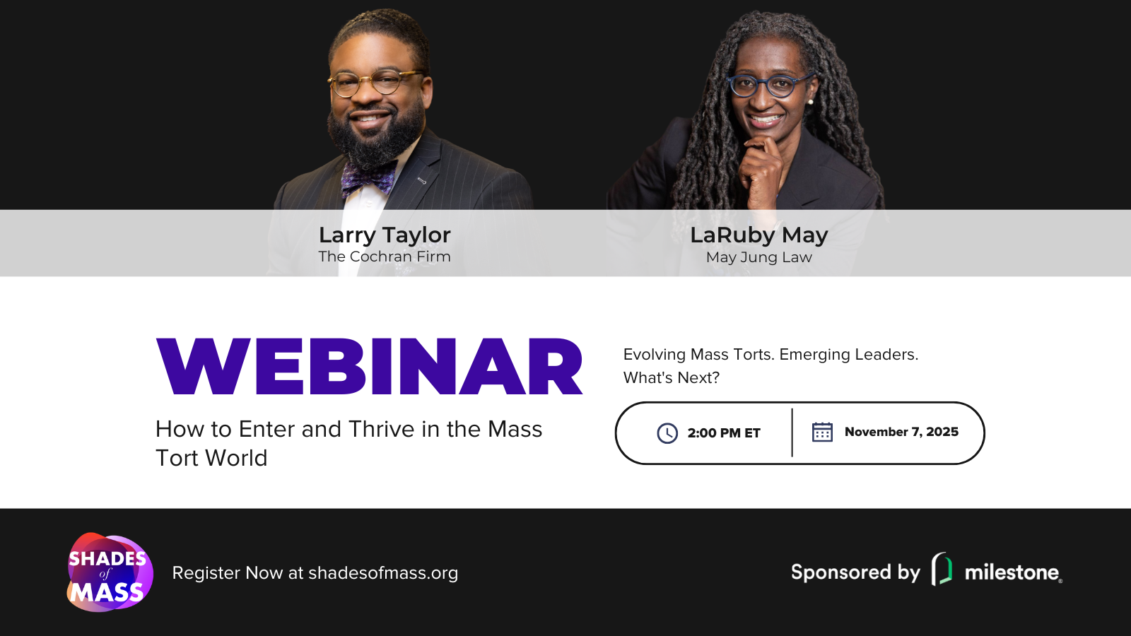 Webinar How to Enter and Thrive in the Mass Tort World
